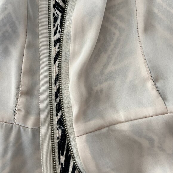 Sz 14- Anthro Maeve Abstract Geometric Black White Fit & Flare Sleeveless Dress - Picture 14 of 16